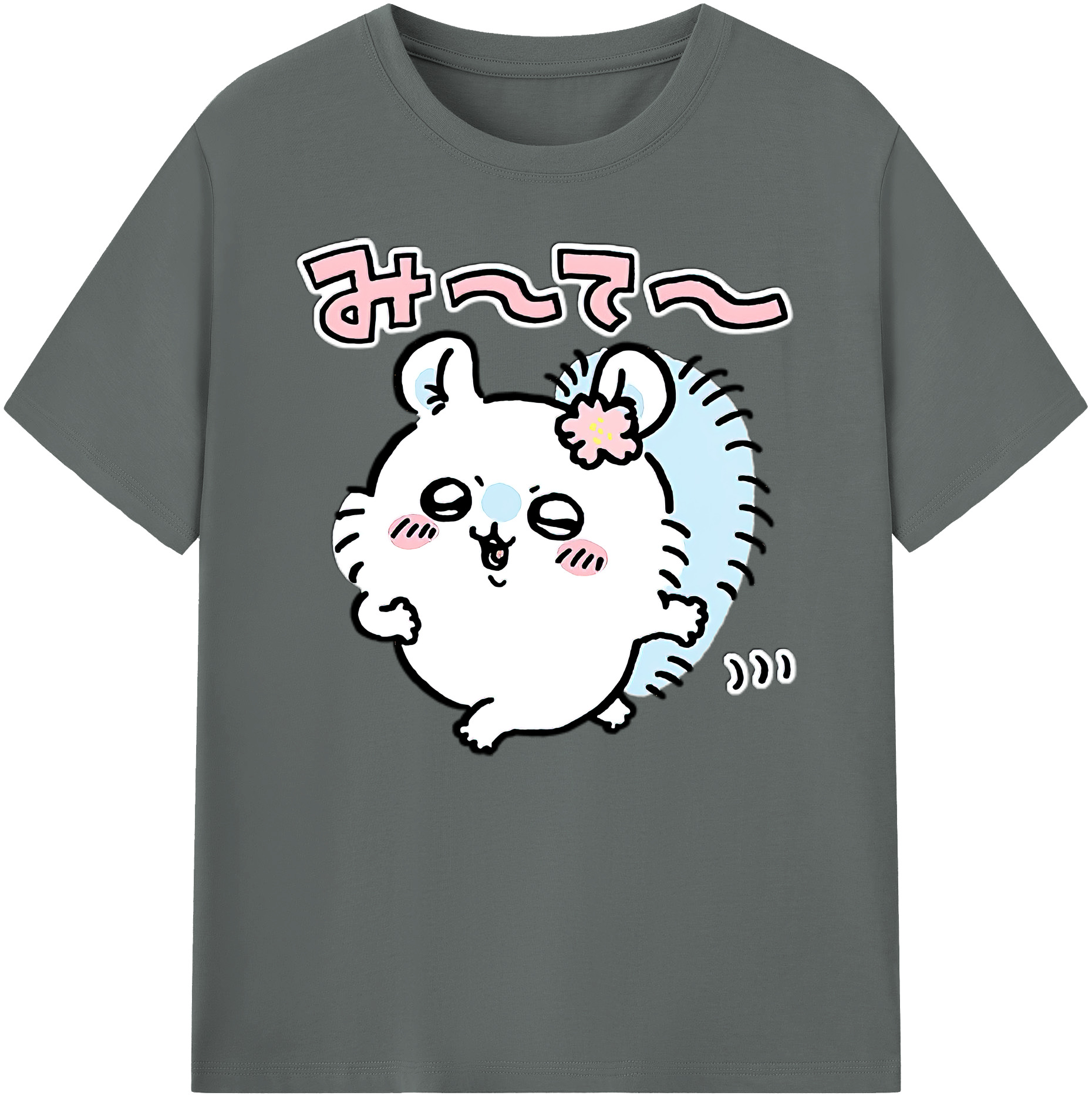 （画像用） ちいかわ モモンガ Chii-kawa Momonga 綿100％ メンズ半袖Tシャツ｜肌触りやわらか＆通気性